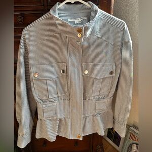 VERONICA BEARD York Striped Seersucker Jacket – Women’s Size S